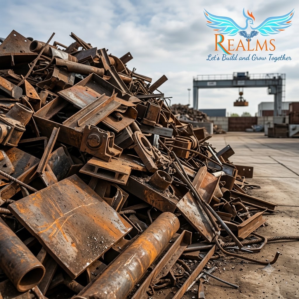 HMS & Iron Scrap bulk supplier and exporter Mumbai, Realms Enterprises