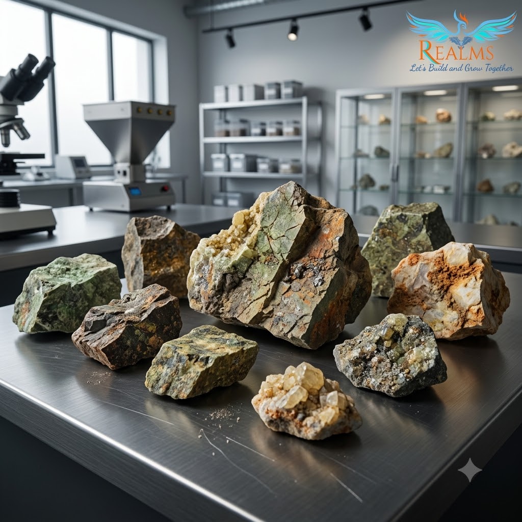 Specialty & Rare-Earth Ores bulk supplier and exporter Mumbai, Realms Enterprises