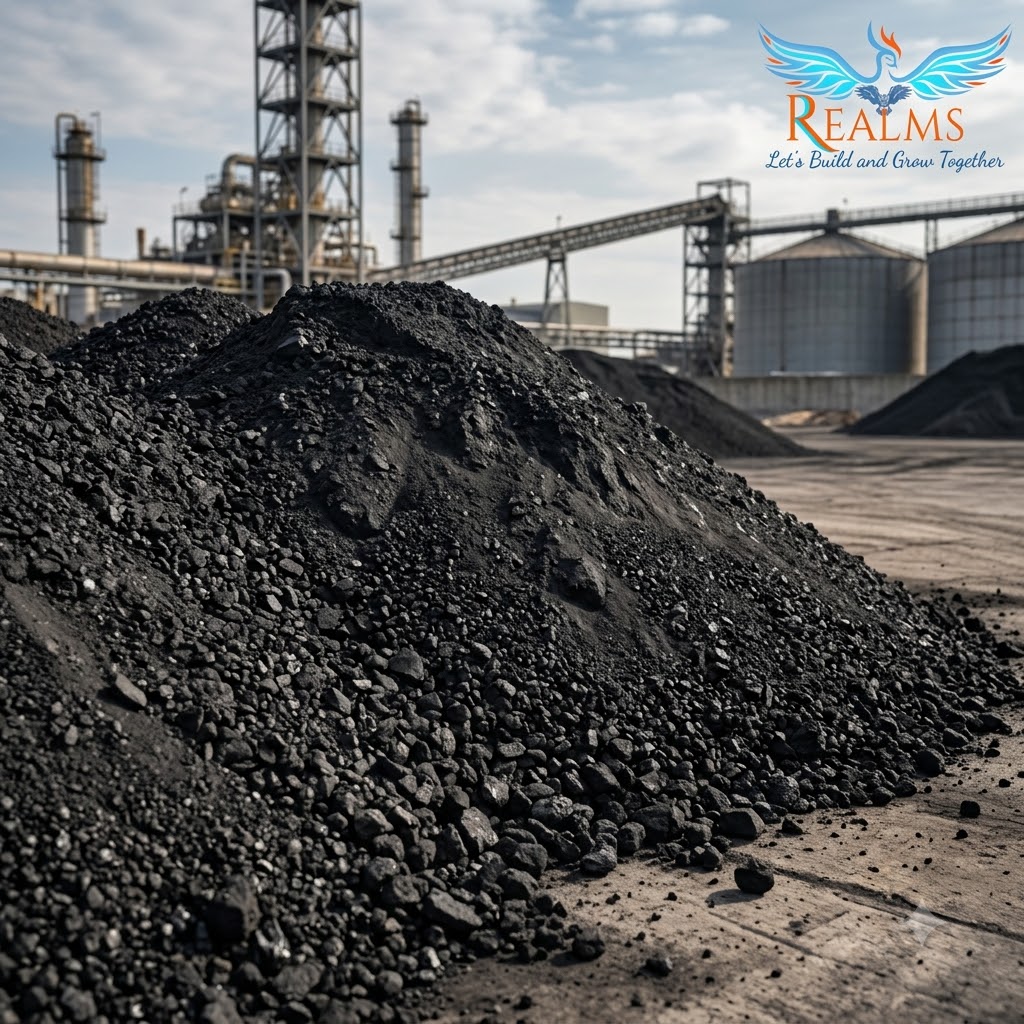 Pet Coke bulk supplier and exporter Mumbai, Realms Enterprises