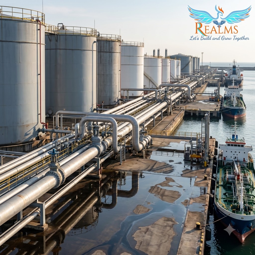 Petroleum Products & Oils bulk supplier and exporter Mumbai, Realms Enterprises