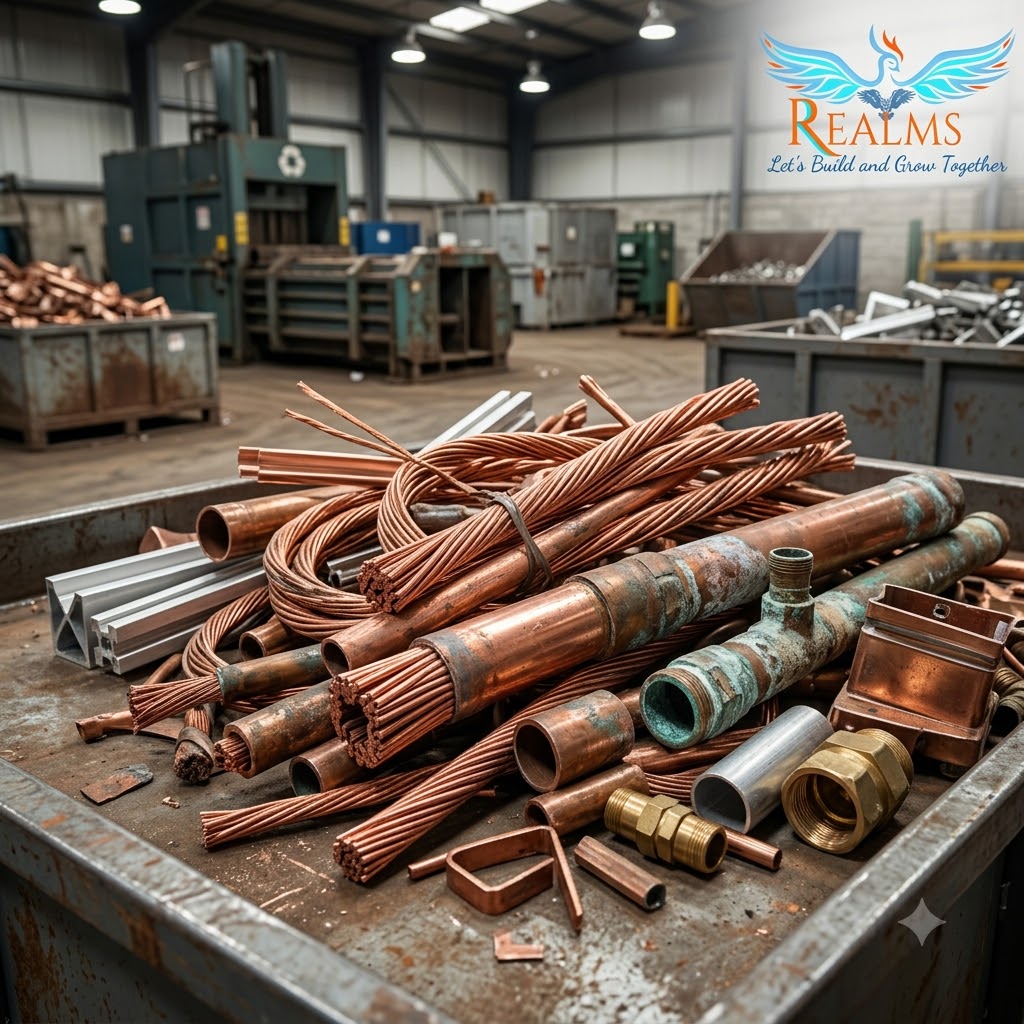Copper & Non-Ferrous Scrap bulk supplier and exporter Mumbai, Realms Enterprises